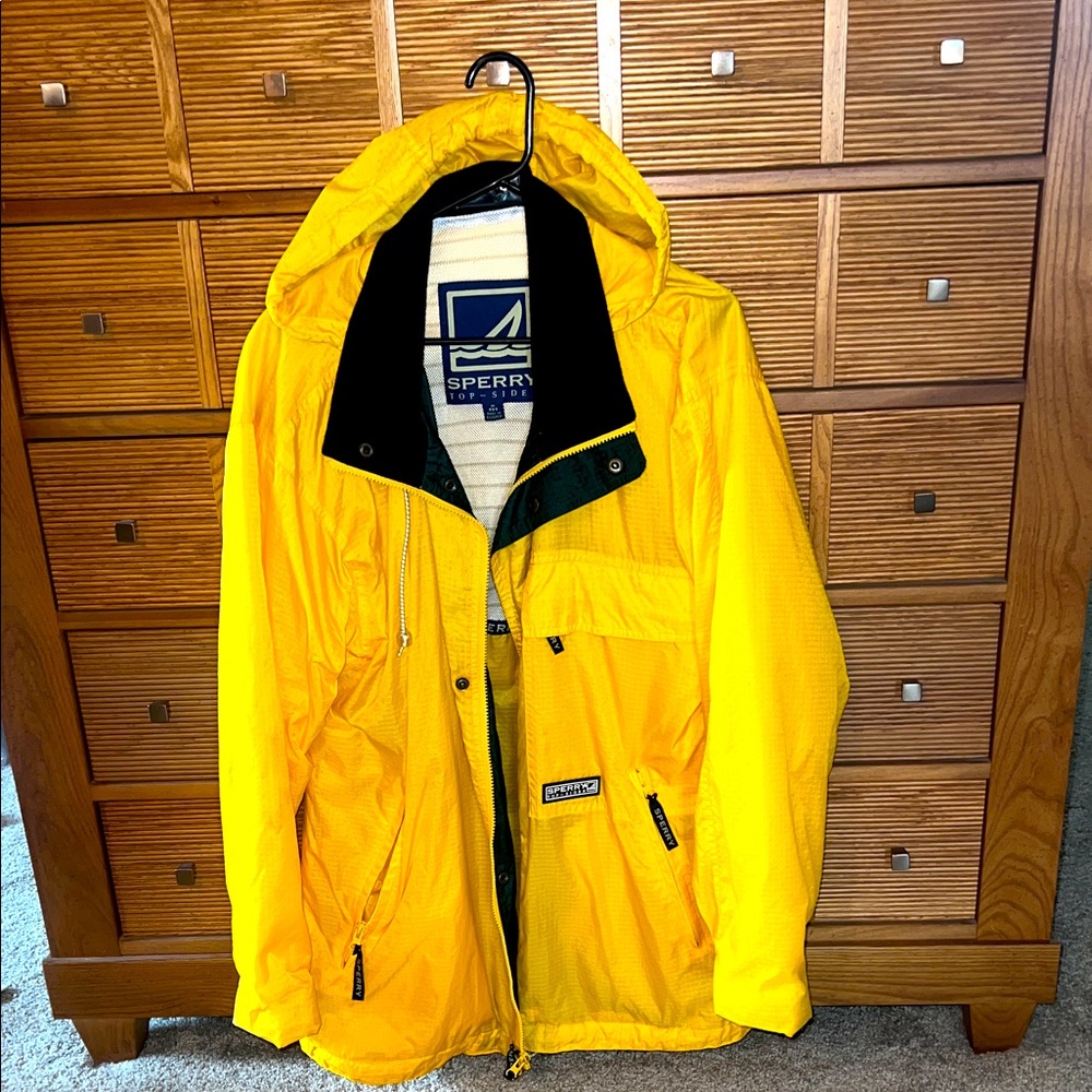 SPERRY TOP-SIDER HOODED RAIN JACKET/WINDBREAKER